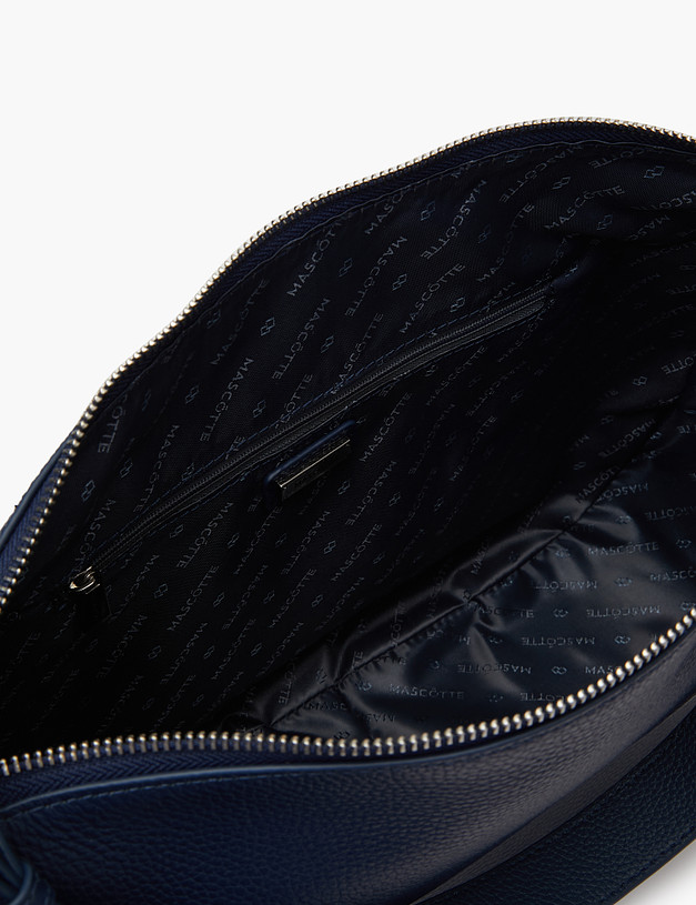 Синяя мягкая женская сумка из кожи MASCOTTE 660-3215-103 | ракурс 4