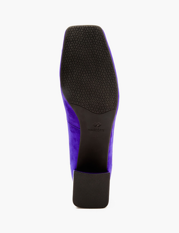 Темно-фиолетовые женские туфли из велюра MASCOTTE 175-3182612-0603 | ракурс 5