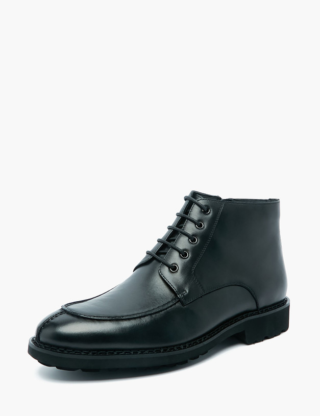 Черные кожаные мужские ботинки MASCOTTE 128-2221526-0102 | ракурс 2