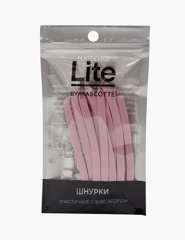 Розовые эластичные шнурки с фиксатором MASCOTTE 951-3201-2406 | ракурс 1