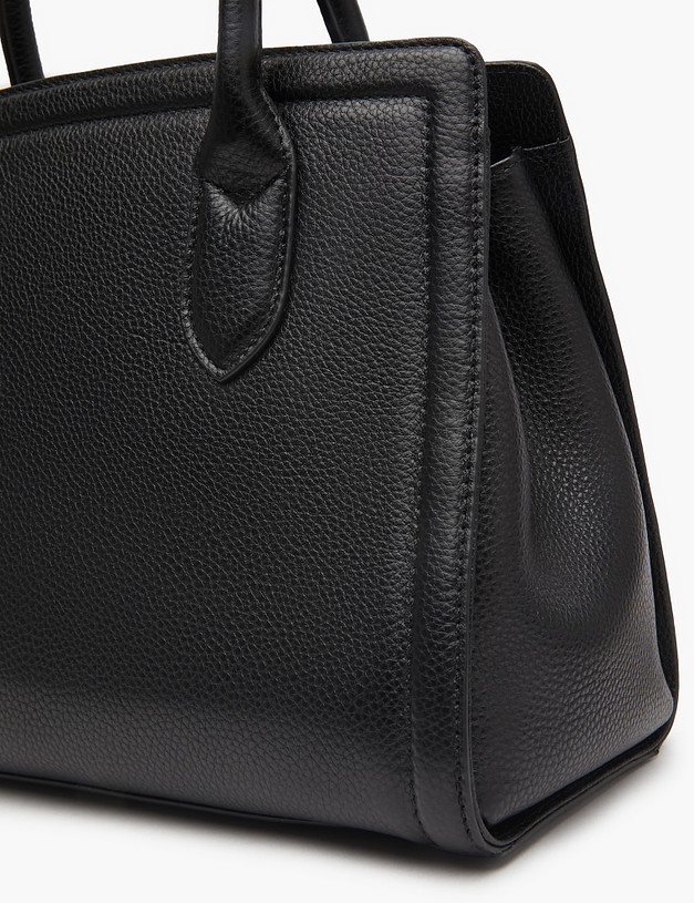 Черная кожаная женская сумка MASCOTTE 660-3207-102 | ракурс 6