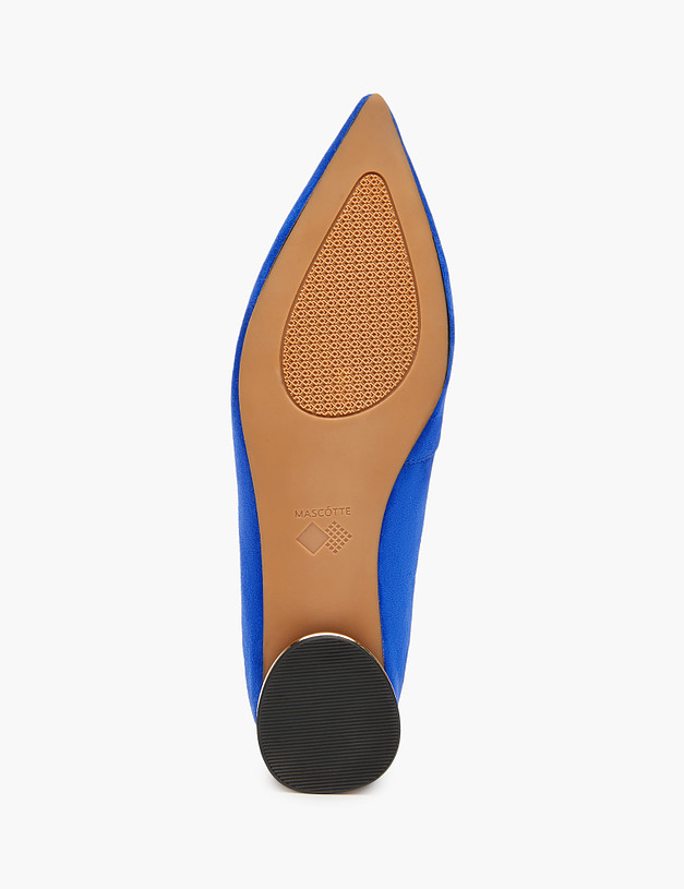 Синие женские туфли из велюра MASCOTTE 233-313311-4628M | ракурс 6