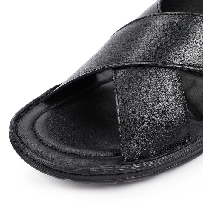 Черные кожаные мужские сабо MUNZ Shoes