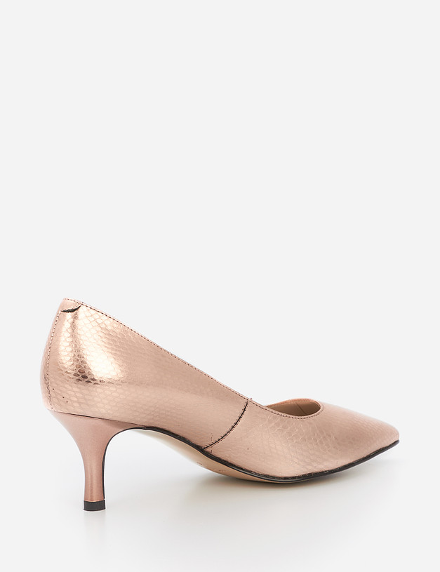 Золотые женские туфли 21-120511-0115