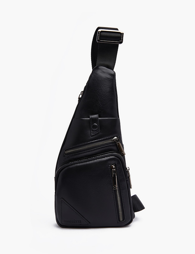Черная мужская сумка-слинг MASCOTTE 622-3109-102 | ракурс 2