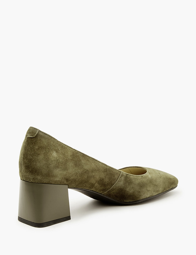 Оливковые женские туфли на низком каблуке MASCOTTE 175-3182612-0604 | ракурс 3