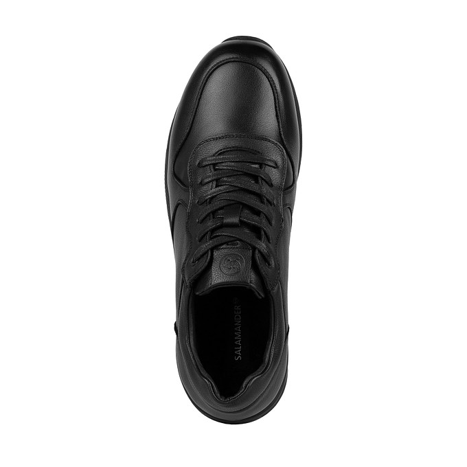 Черные кожаные мужские кроссовки «Саламандер»