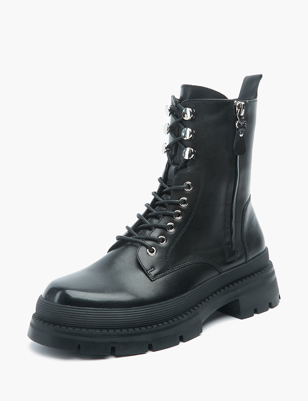 Черные женские ботинки с боковой молнией MASCOTTE 58-225534-0102 | ракурс 2
