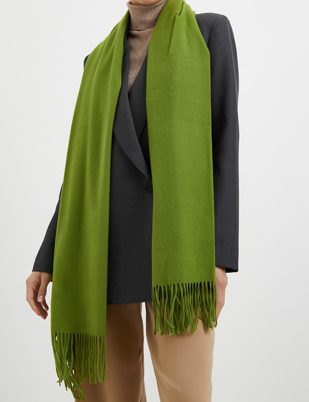 Зеленый женский шарф MASCOTTE 766-3210-2404 | ракурс 1