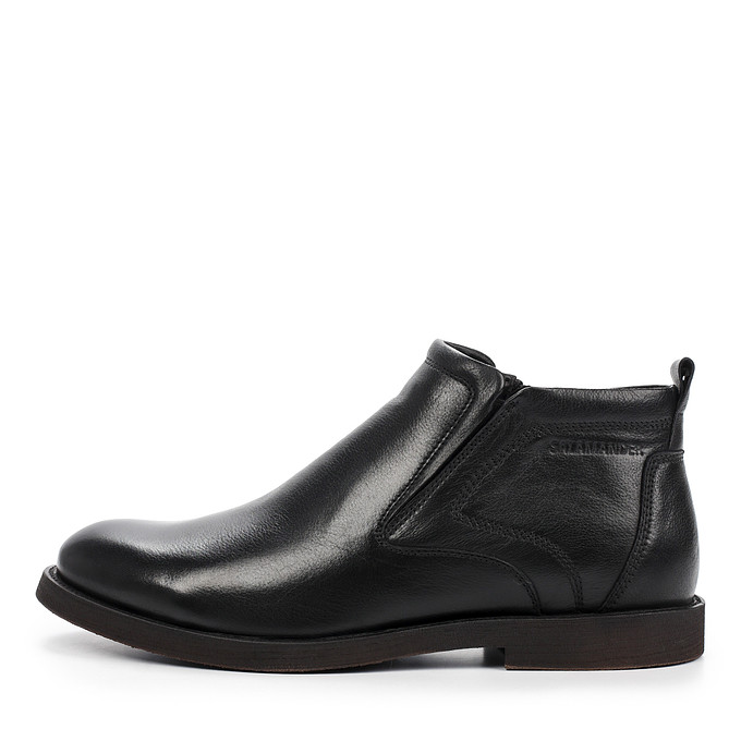 Высокие черные кожаные мужские ботинки «Саламандер»
