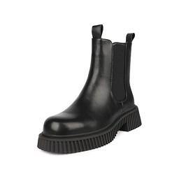 2-42WA-001SR Ботинки женские и.кожа/ворс.ткань черн, INSTREET