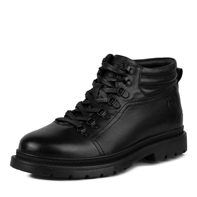 Черные кожаные высокие ботинки мужские «Саламандер»