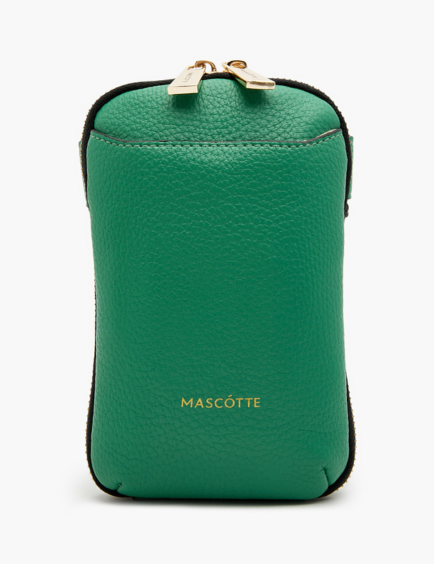 Зеленая женская сумка для мобильного MASCOTTE 610-3101-604 | ракурс 2