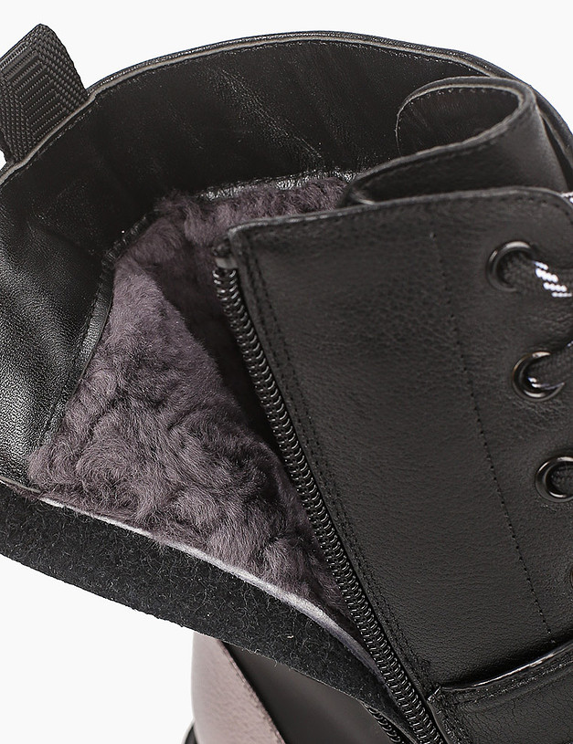 Черные женские ботинки с ремешком MASCOTTE 99-022231-0102 | ракурс 7