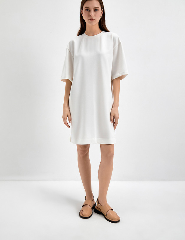 Платье-футболка молочного цвета MASCOTTE 790-3110-2601 | ракурс 3