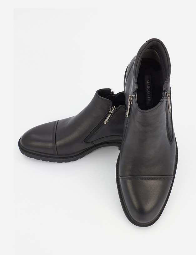 Черные мужские ботинки на молнии MASCOTTE 128-122321-0102 | ракурс 8