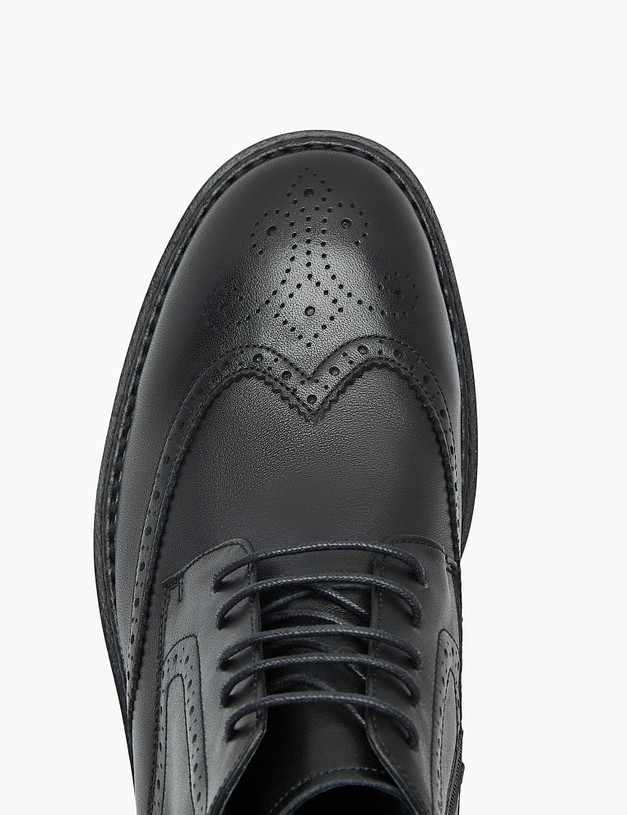 Черные мужские зимние ботинки MASCOTTE 128-224035-0102 | ракурс 4