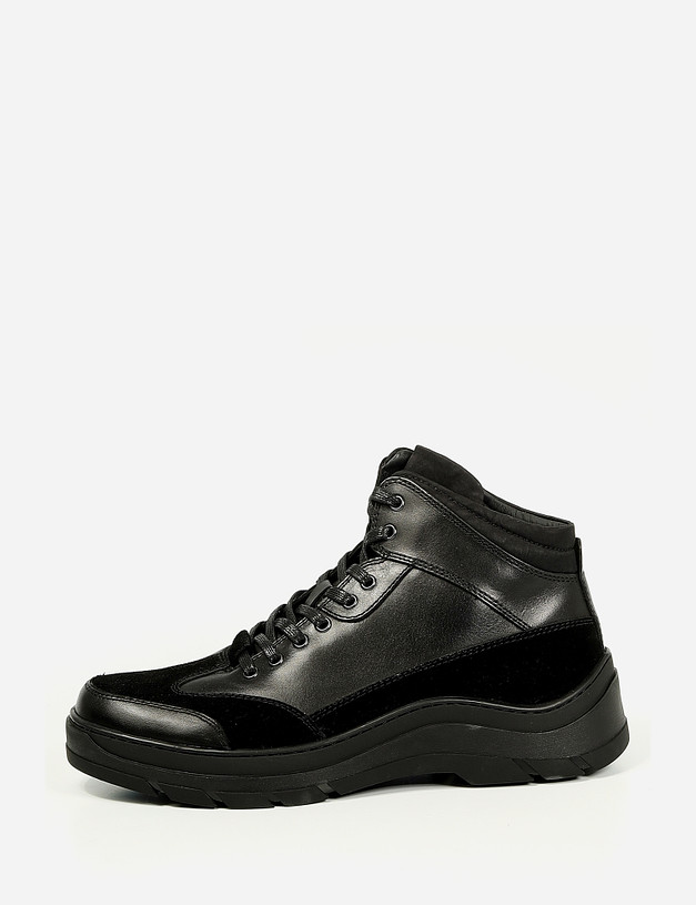 Черные мужские ботинки из кожи MASCOTTE 22-1213724-0102 | ракурс 2