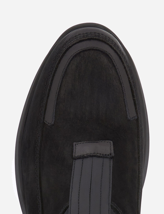 Черные мужские ботинки из нубука MASCOTTE 22-121124-0302 | ракурс 6