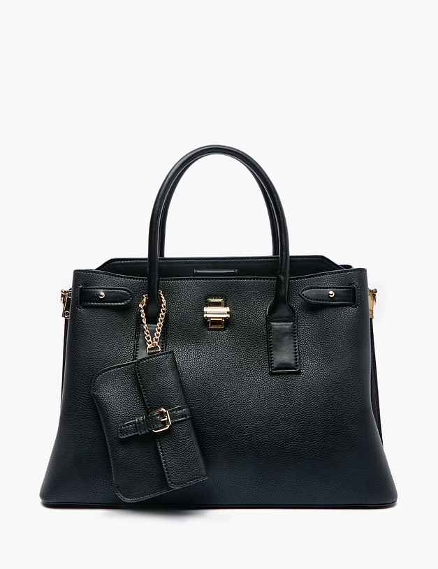 Черная женская сумка-тоут MASCOTTE 610-2202-602 | ракурс 2