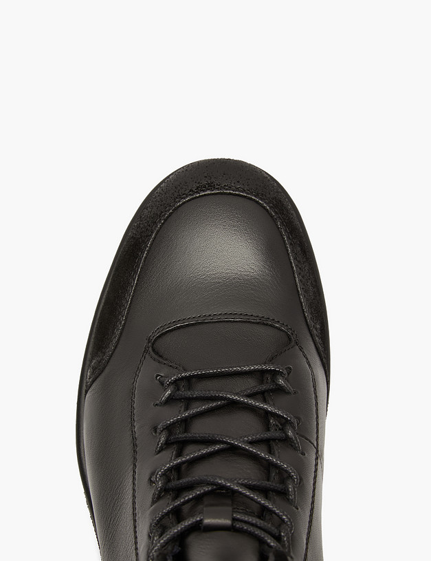 Черные мужские ботинки из кожи и велюра MASCOTTE 22-320621-0102 | ракурс 5