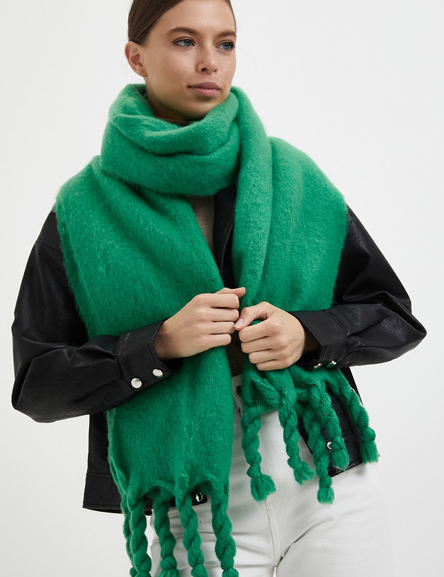 Зеленый женский шарф MASCOTTE 766-3226-2404 | ракурс 1
