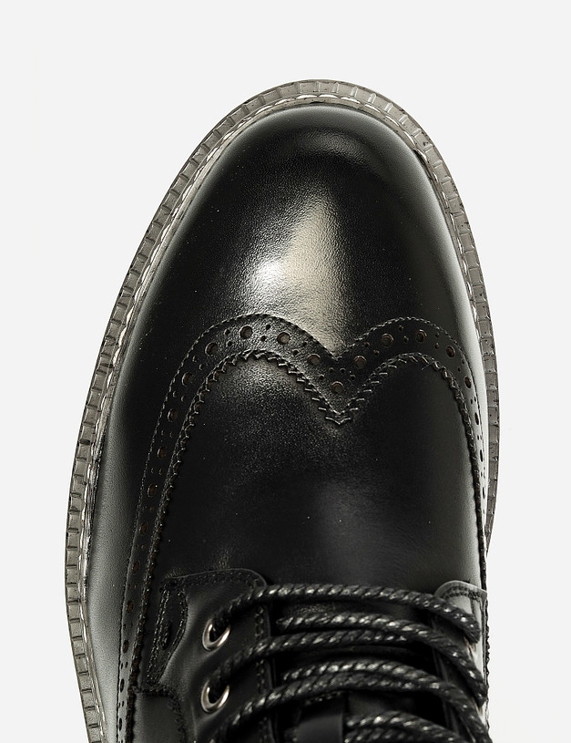 Черные мужские ботинки с перфорацией MASCOTTE 58-1210934-3128M | ракурс 6