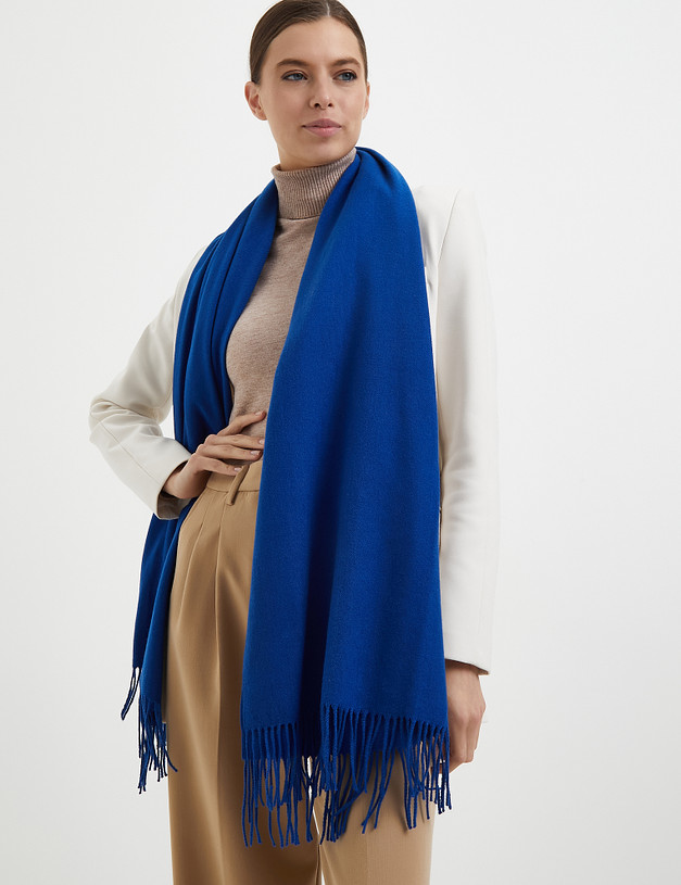 Синий женский шарф MASCOTTE 766-3210-2403 | ракурс 1