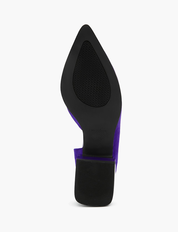 Темно-фиолетовые женские туфли из велюра MASCOTTE 126-212611-0603 | ракурс 5
