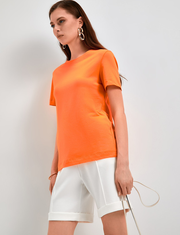 Оранжевая женская футболка MASCOTTE 790-3114-2613 | ракурс 2