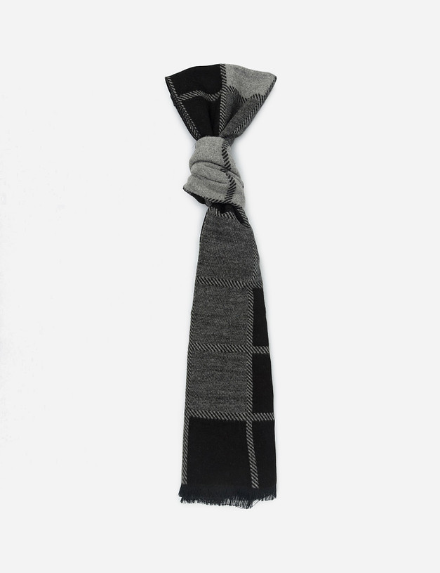 Серый мужской шарф MASCOTTE 730-0214-2410 | ракурс 1