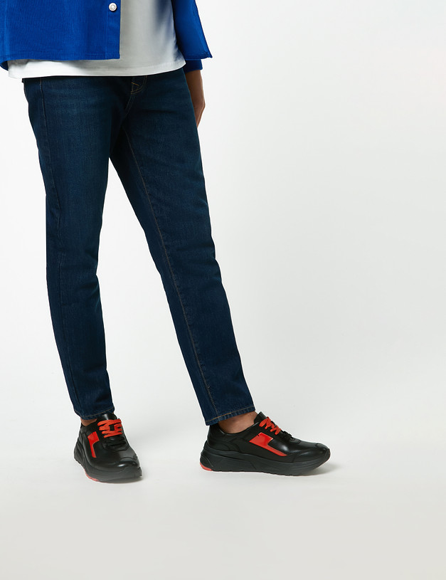 Черные мужские кроссовки с яркими вставками MASCOTTE 22-2110821-3128M | ракурс 1