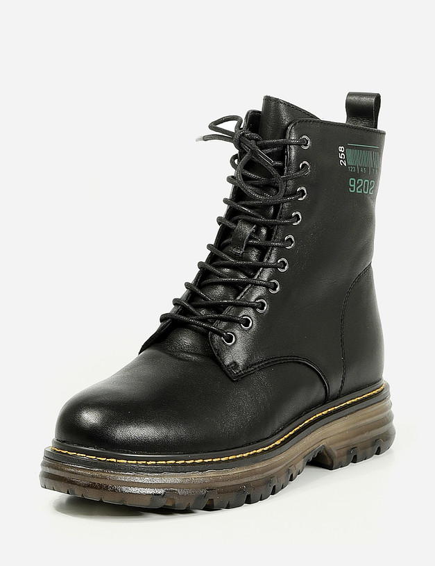 Черные женские зимние ботинки MASCOTTE 78-120431-0102 | ракурс 3