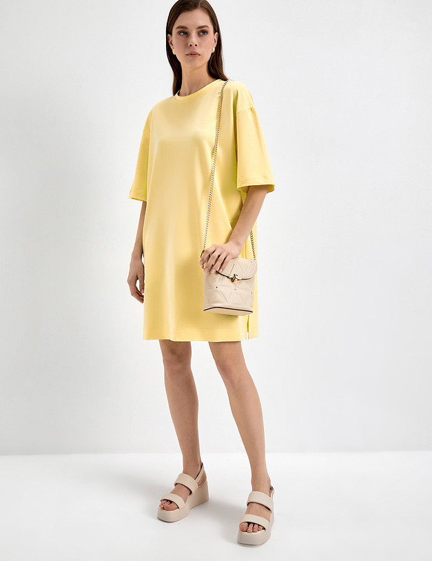 Желтое платье-футболка MASCOTTE 790-3110-2618 | ракурс 2