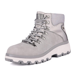 18-42WA-010SW Ботинки для активного отдыха женские и.кожа-текстиль/и.мех серый, Quattrocomforto