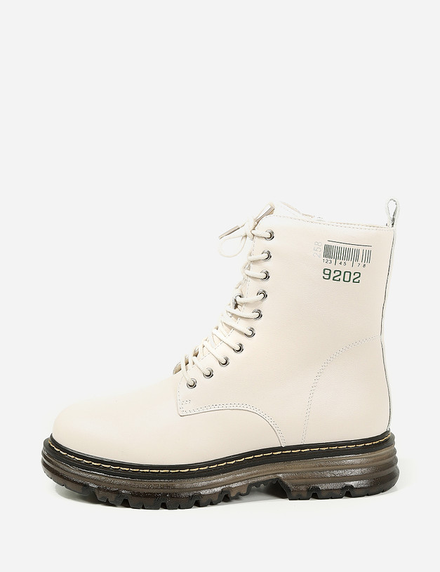 Белые женские зимние ботинки MASCOTTE 78-120431-0101 | ракурс 2