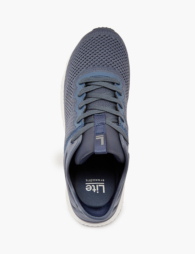 Синие текстильные мужские кроссовки MASCOTTE 64-410821-0203 | ракурс 4