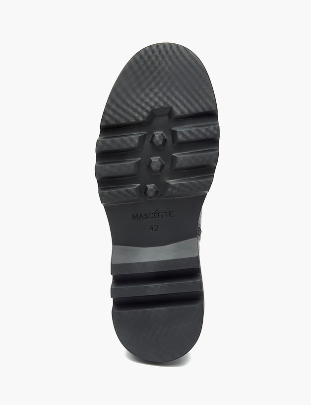 Черные мужские ботинки из кожи и нубука MASCOTTE 175-320824-0102 | ракурс 5