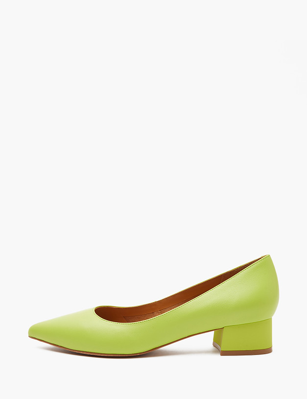 Зеленые кожаные женские туфли MASCOTTE 175-4127411-0104 | ракурс 3