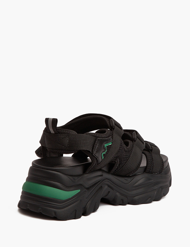 Черные женские сандалии на массивной подошве MASCOTTE 234-314221-0202 | ракурс 3