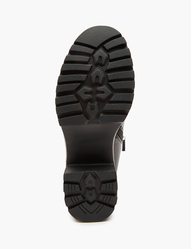 Черные женские зимние сапоги на устойчивом каблуке MASCOTTE 233-320531-3100M | ракурс 5