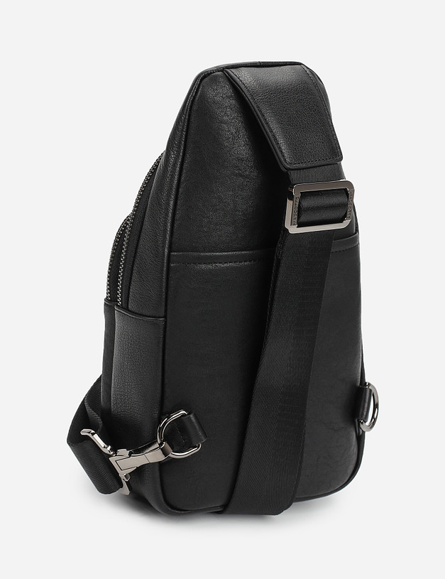 Черная мужская сумка-слинг MASCOTTE 604-1121-102 | ракурс 3