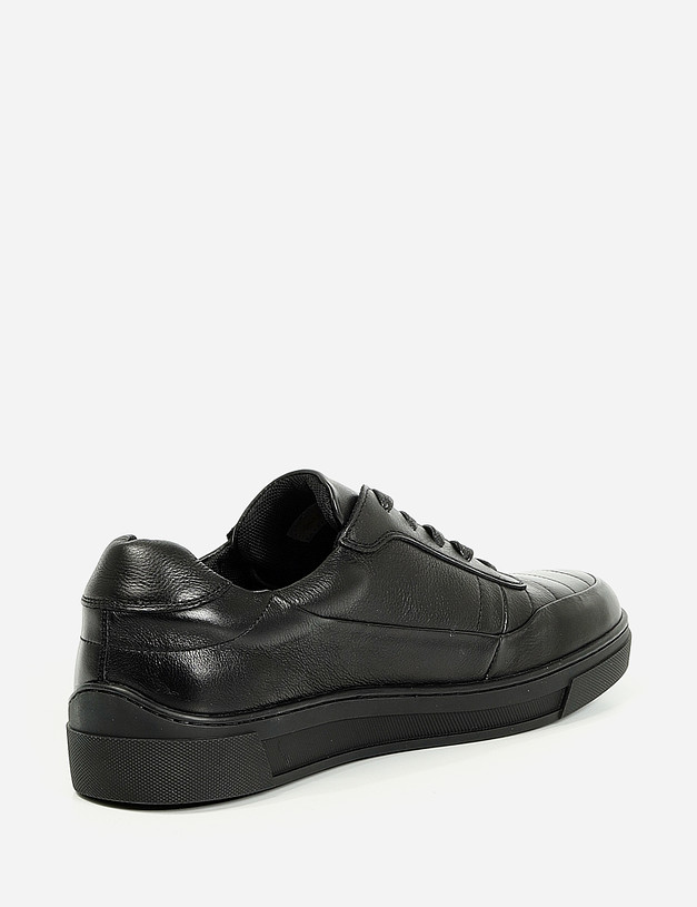 Черные мужские кожаные кроссовки MASCOTTE 58-121221-0102 | ракурс 7