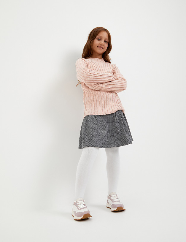 Бело-розовые кроссовки для девочек MASCOTTE 234-320621-0206 | ракурс 2