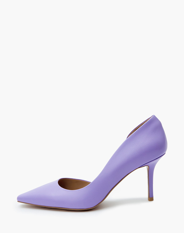 Фиолетовые кожаные женские туфли