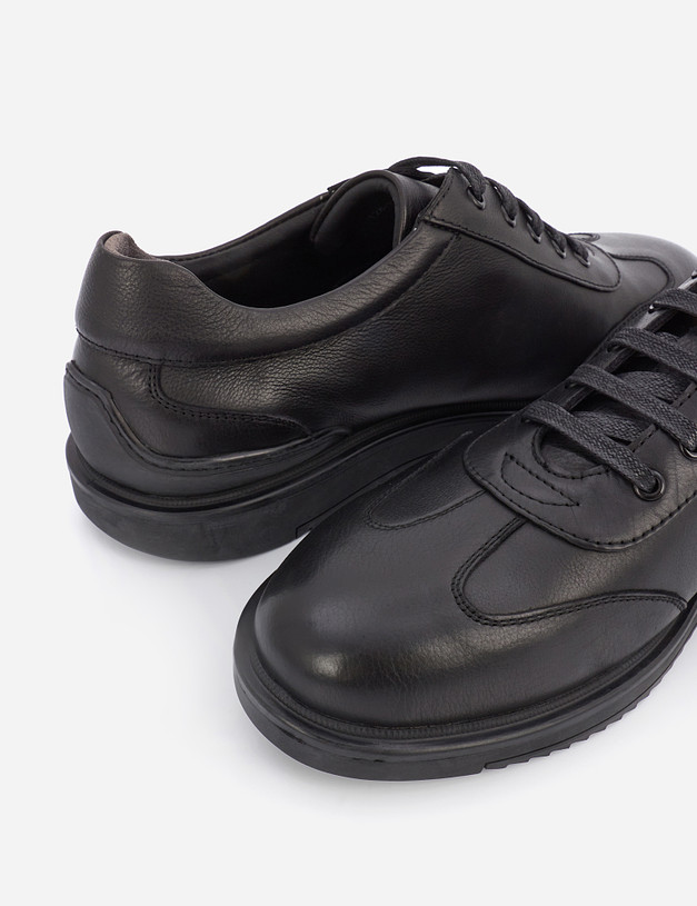 Черные мужские кроссовки из кожи MASCOTTE 128-1232216-0102 | ракурс 7