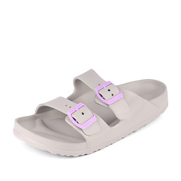 JT-51FWK-009 Пантолеты (шлепанцы) пляжные жен. ЭВА/ЭВА Серый-Серый, INSTREET