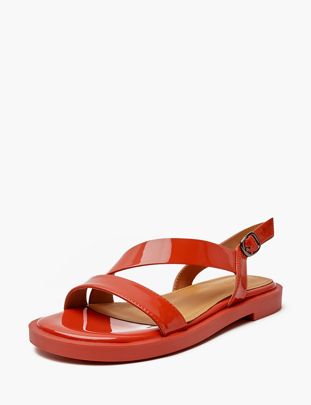 Красные лакированные женские сандалии MASCOTTE 94-410211-0705 | ракурс 2