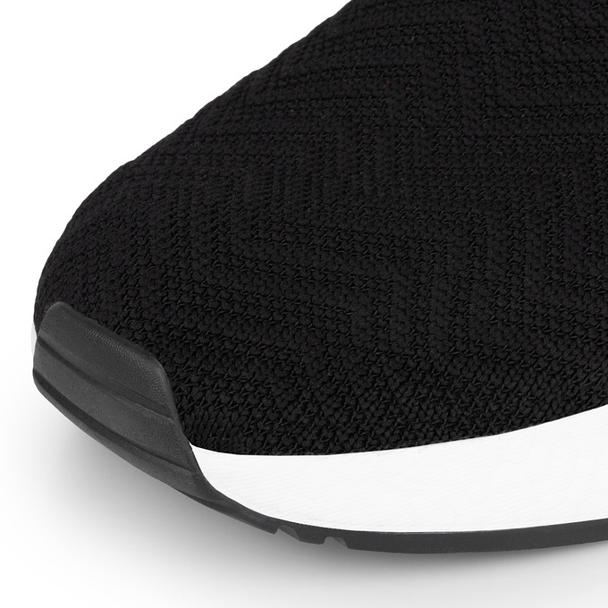 Черные женские текстильные кроссовки-носки O2