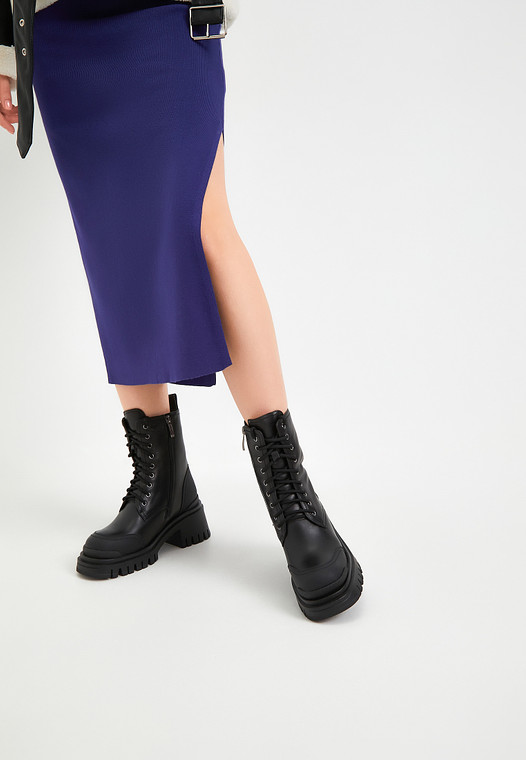 Черные женские зимние ботинки
